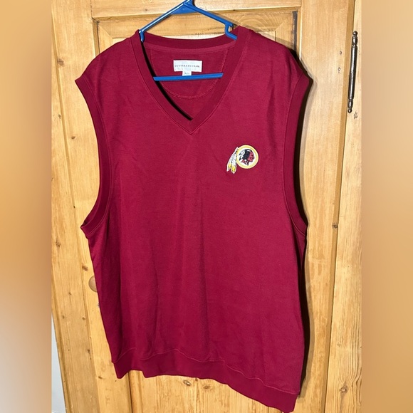 Cutter & Buck Washington Redskins Burgundy Pullover V Neck Sweater Vest Size XL - Picture 8 of 8